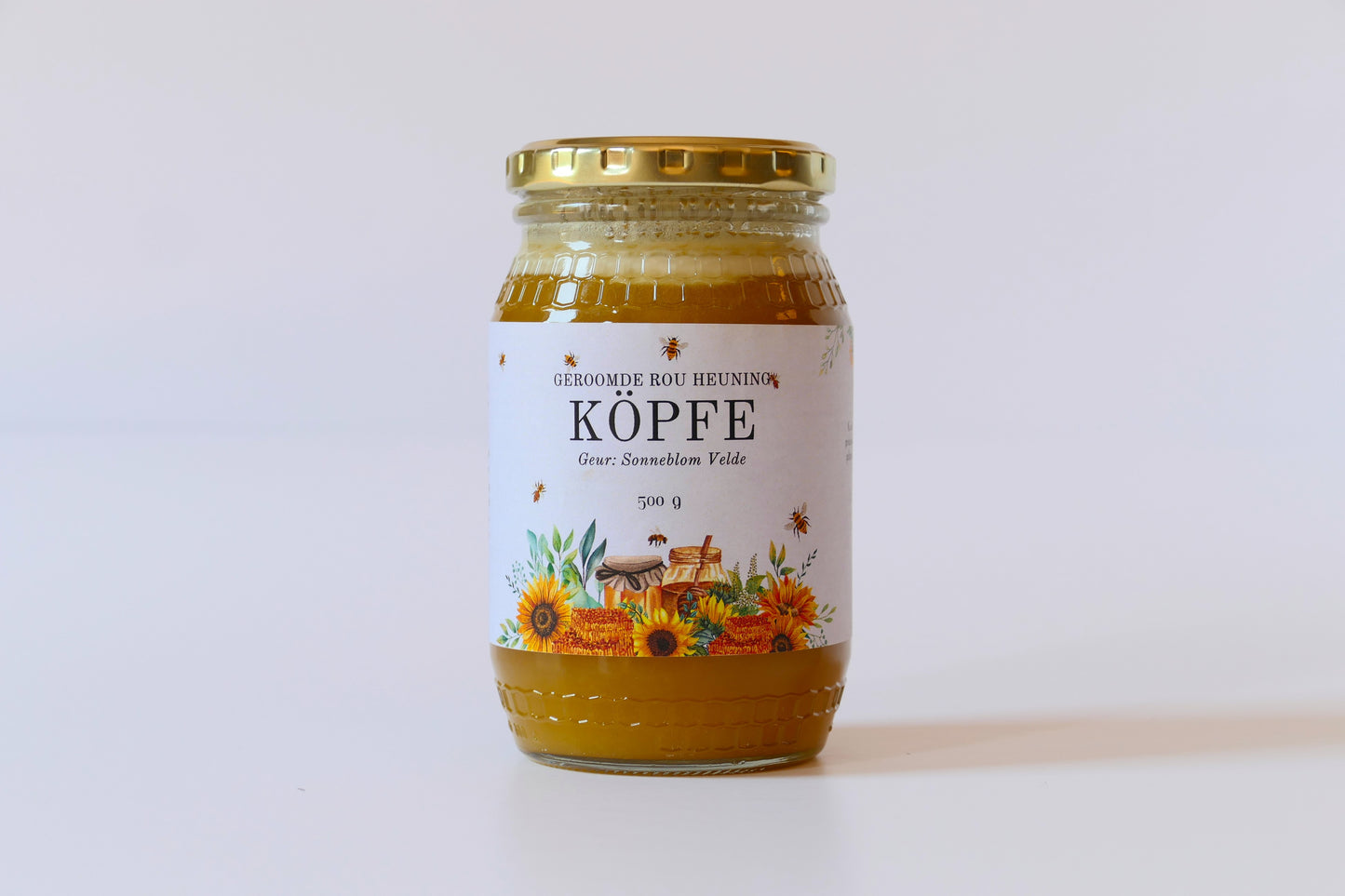 KOPFE's 500g Creamed Raw Sunflower Honey - Sonneblom Velde