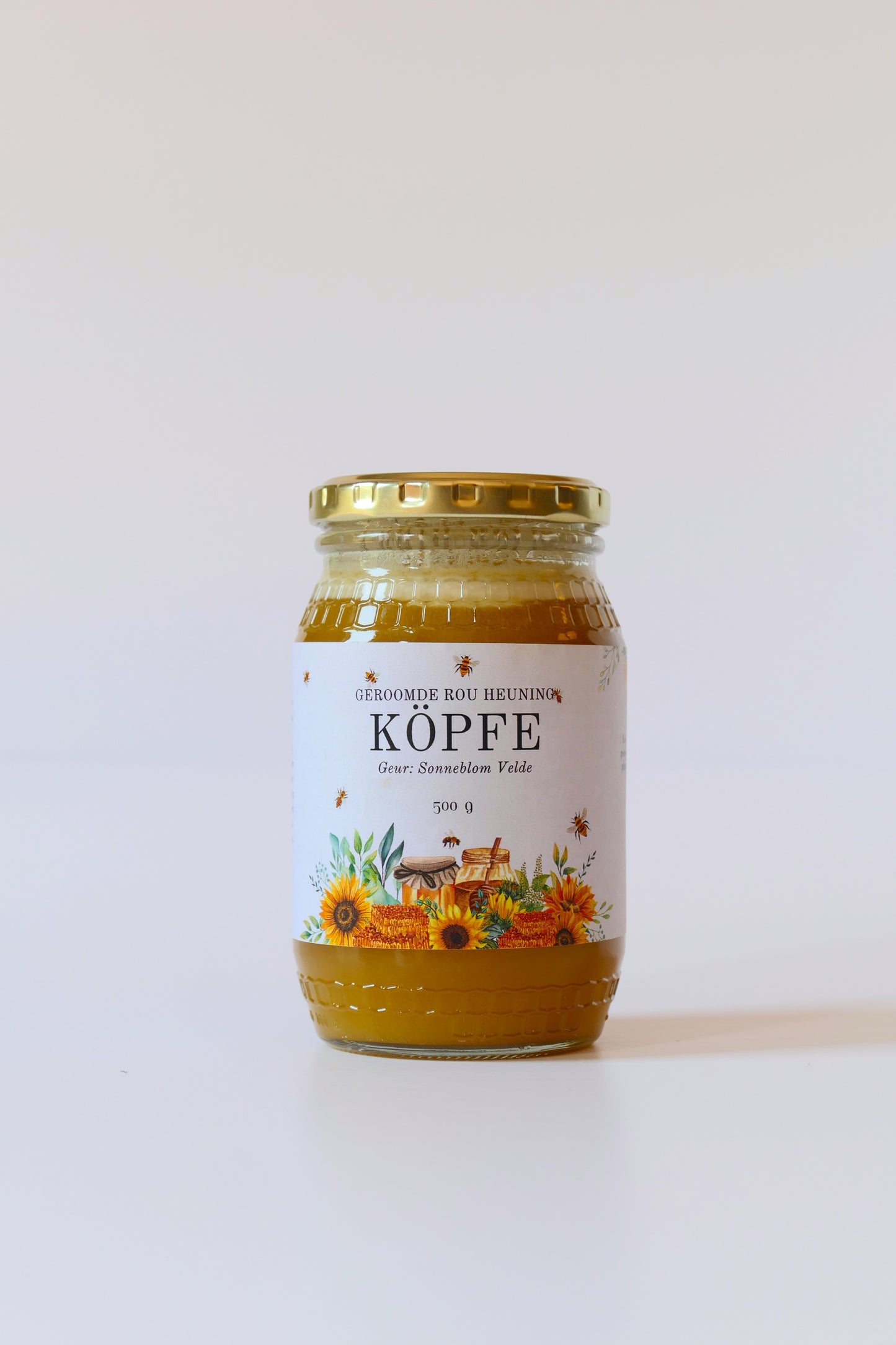 KOPFE's 500g Creamed Raw Sunflower Honey - Sonneblom Velde