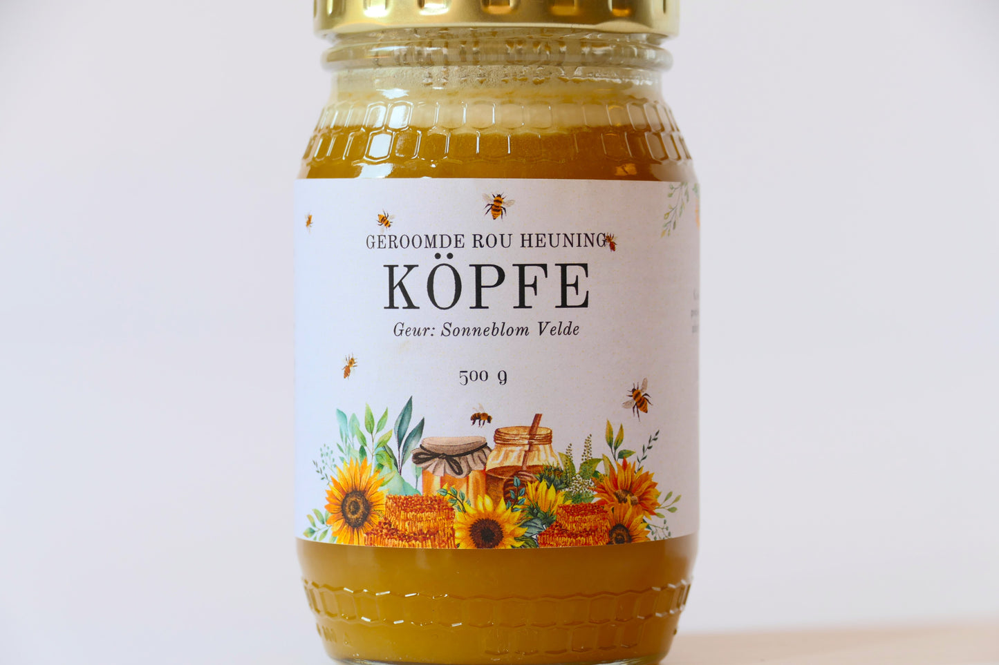 KOPFE's 500g Creamed Raw Sunflower Honey - Sonneblom Velde